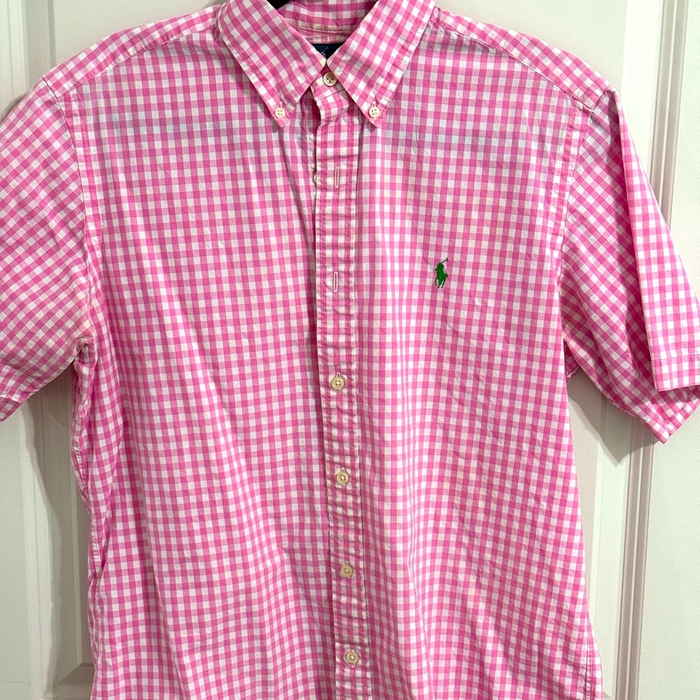 EXCELLENT CONDITION Pink Men’s Polo by Ralph Lauren Short-Sleeve MEDIUM